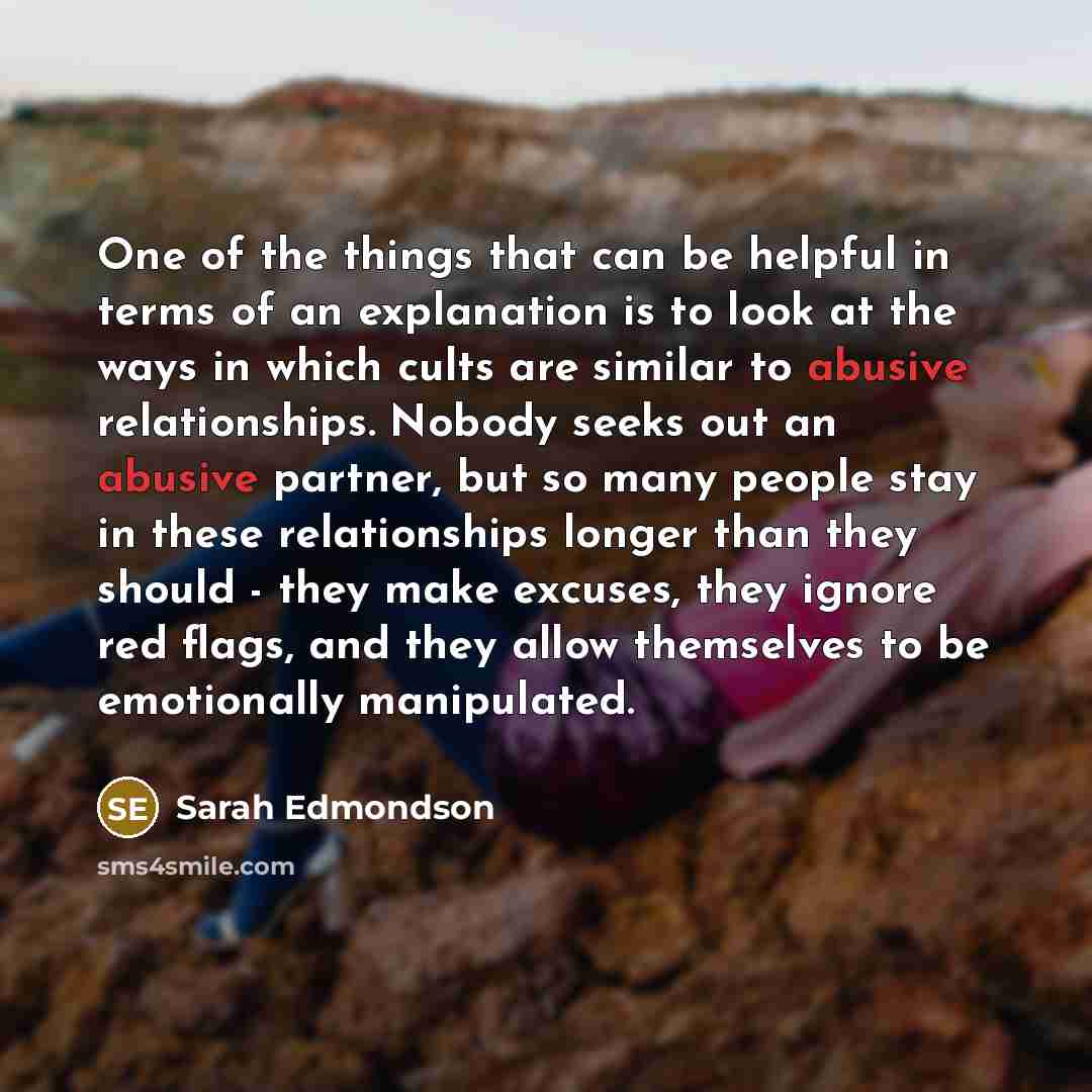 “One of the things that can be helpful in terms…” quote by Sarah Edmondson