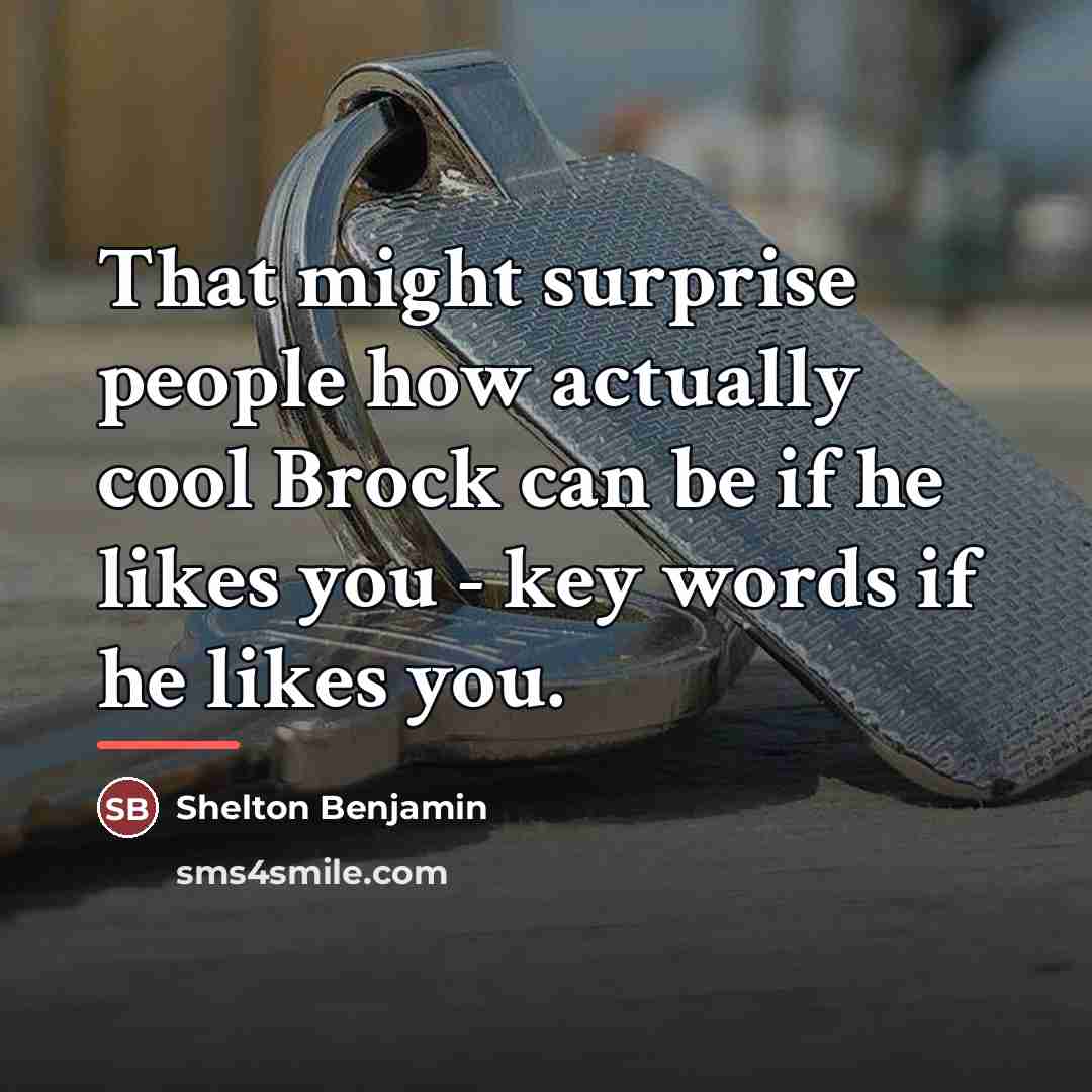 “That might surprise people how actually cool Brock can be…” quote by Shelton Benjamin