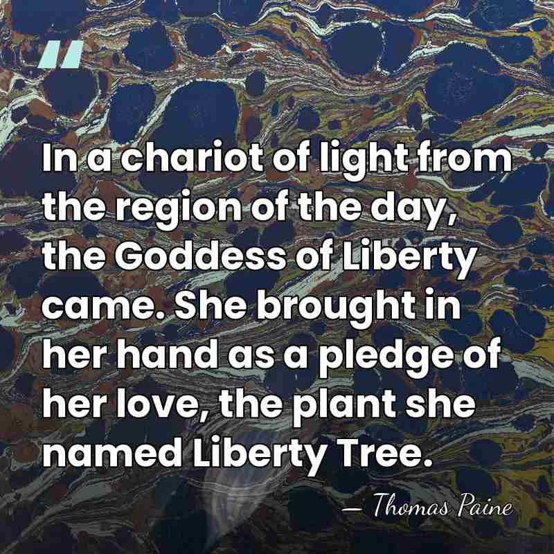 In a chariot of light from the region of the day, the&hellip; - Thomas Paine