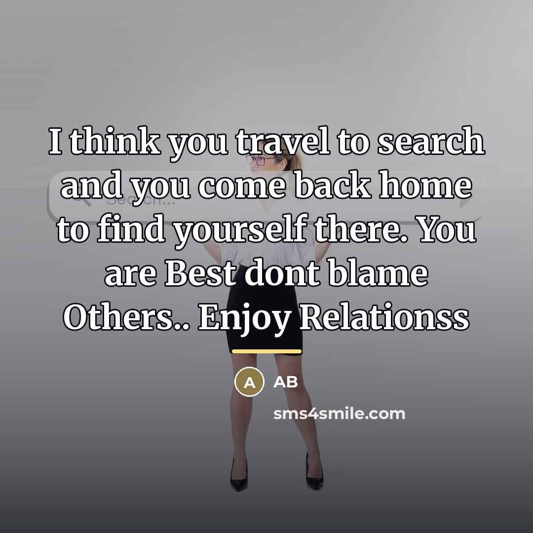 “I think you travel to search and you come back…” quote by AB