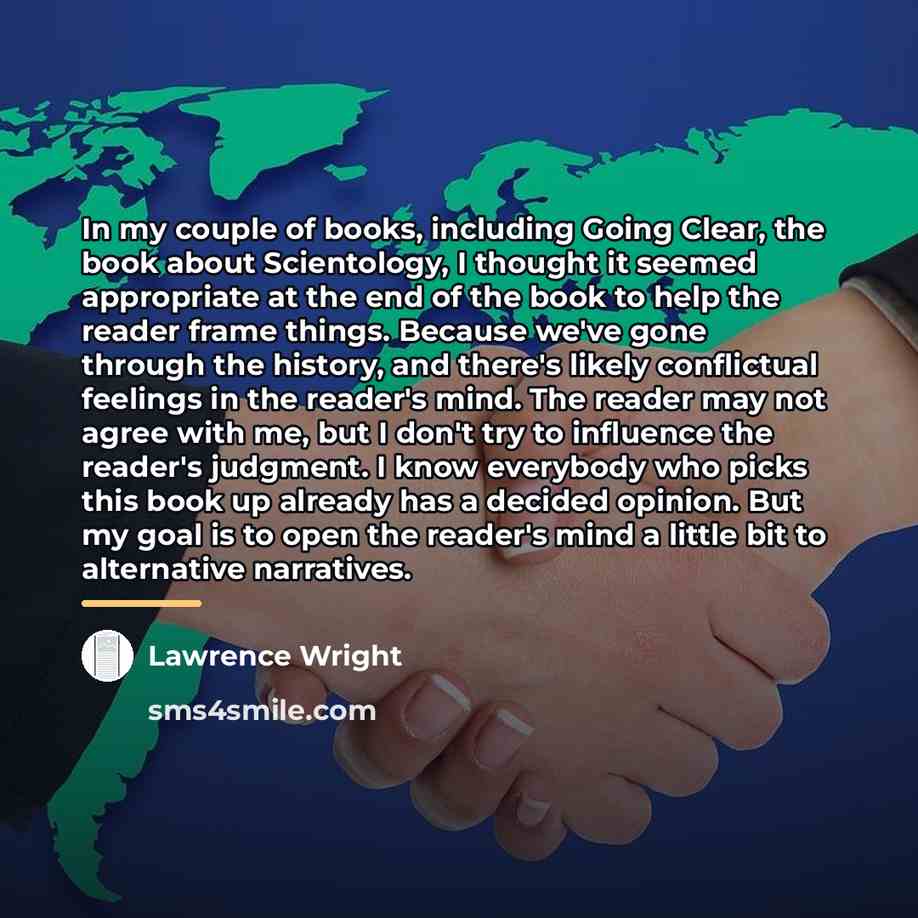 “In my couple of books, including Going Clear, the book…” quote by Lawrence Wright