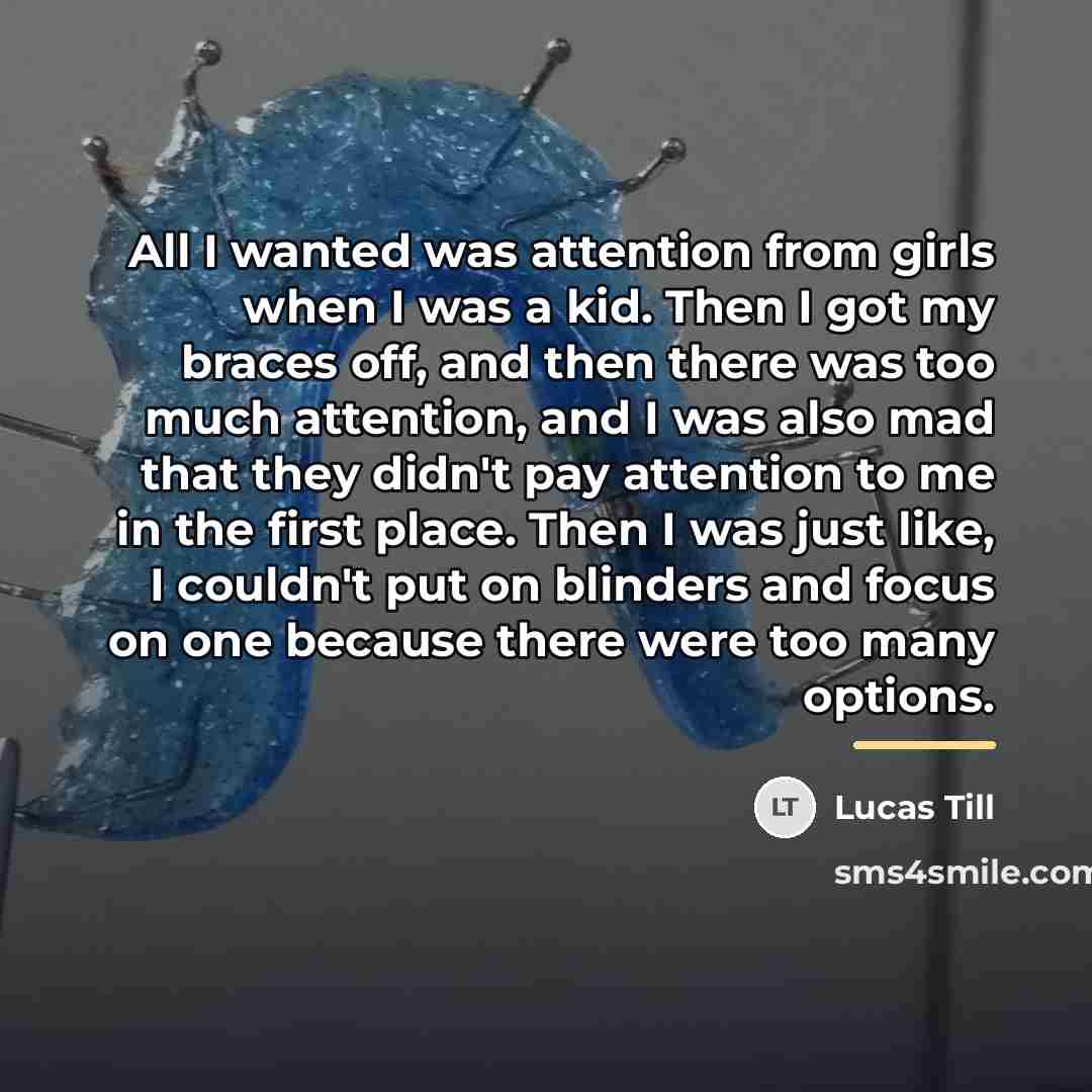 “All I wanted was attention from girls when I was…” quote by Lucas Till