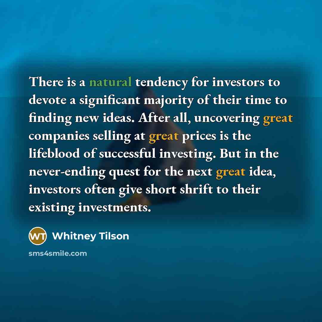 “There is a natural tendency for investors to devote a…” quote by Whitney Tilson