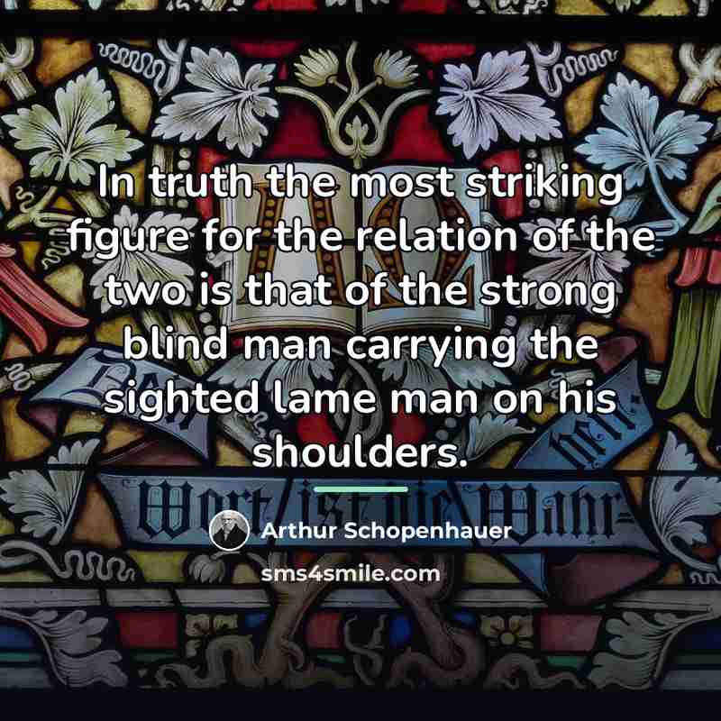 “In truth the most striking figure for the relation of…” quote by Arthur Schopenhauer