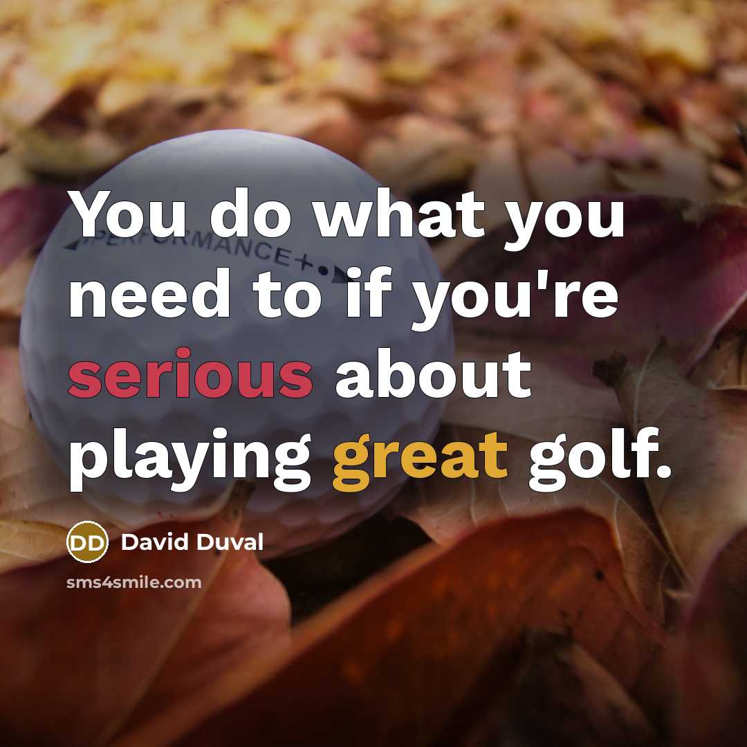 “You do what you need to if you're serious about…” quote by David Duval