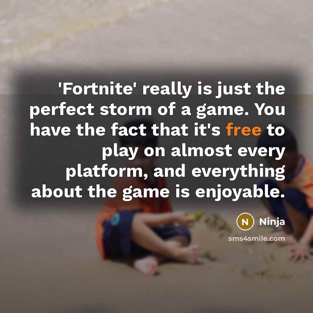 “'Fortnite' really is just the perfect storm of a game.…” quote by Ninja