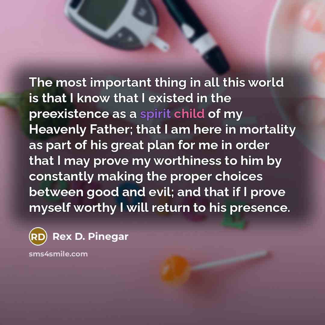 “The most important thing in all this world is that…” quote by Rex D. Pinegar