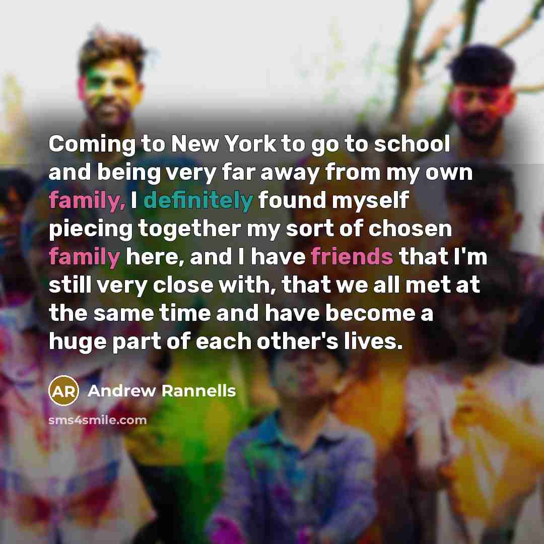 “Coming to New York to go to school and being…” quote by Andrew Rannells