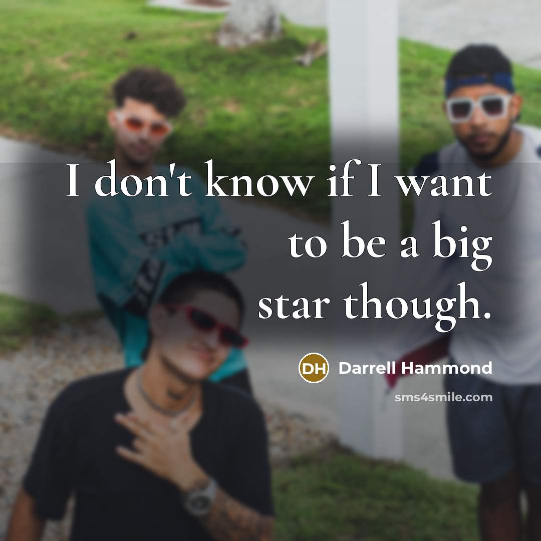 “I don't know if I want to be a big…” quote by Darrell Hammond