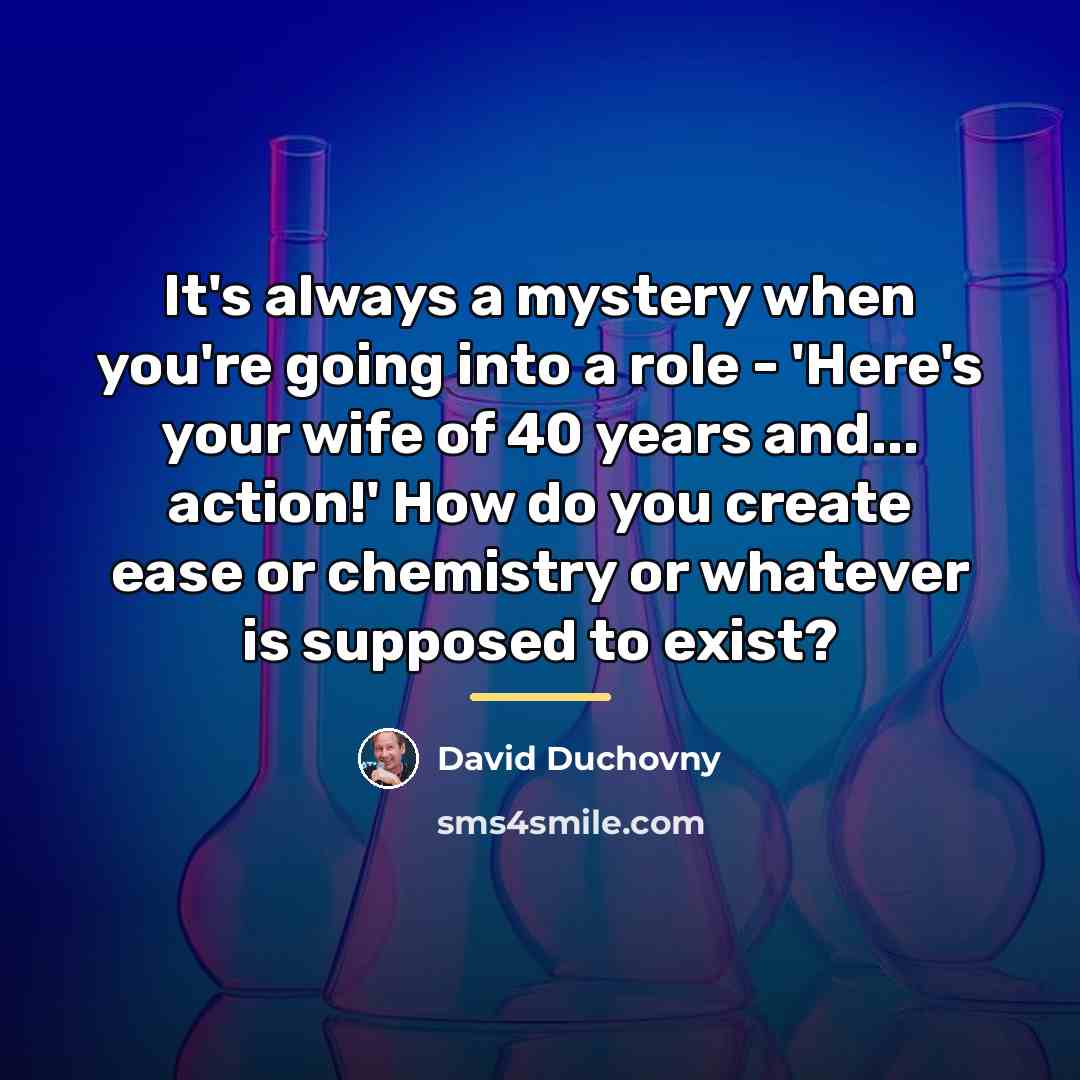 “It's always a mystery when you're going into a role…” quote by David Duchovny