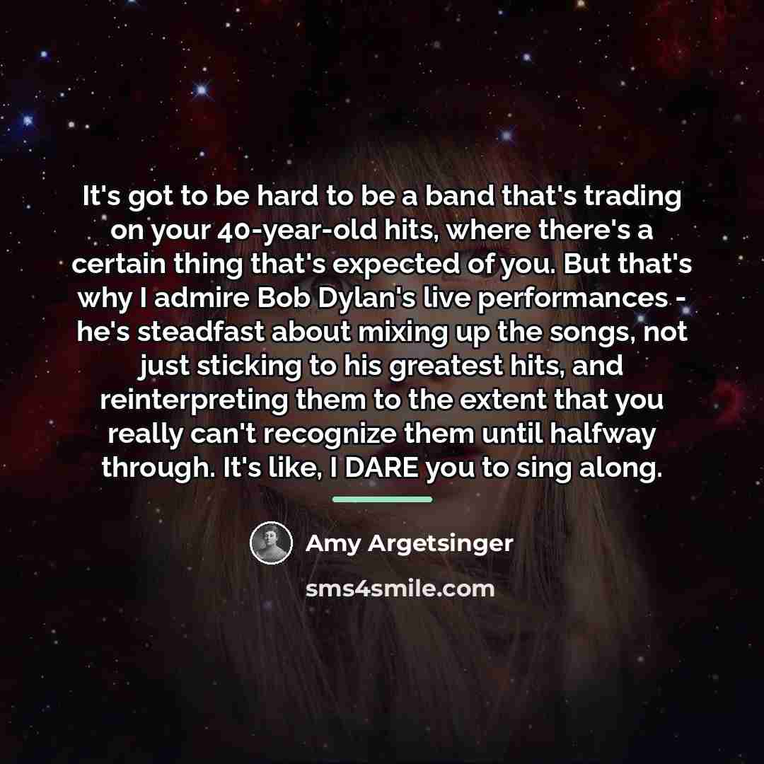 “It's got to be hard to be a band that's…” quote by Amy Argetsinger