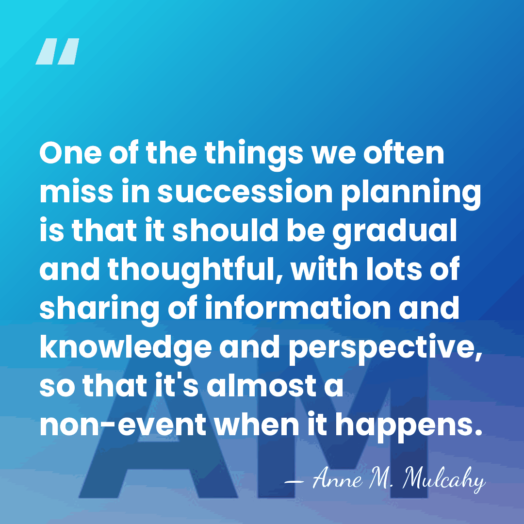 One of the things we often miss in succession planning is that&hellip; - Anne M. Mulcahy