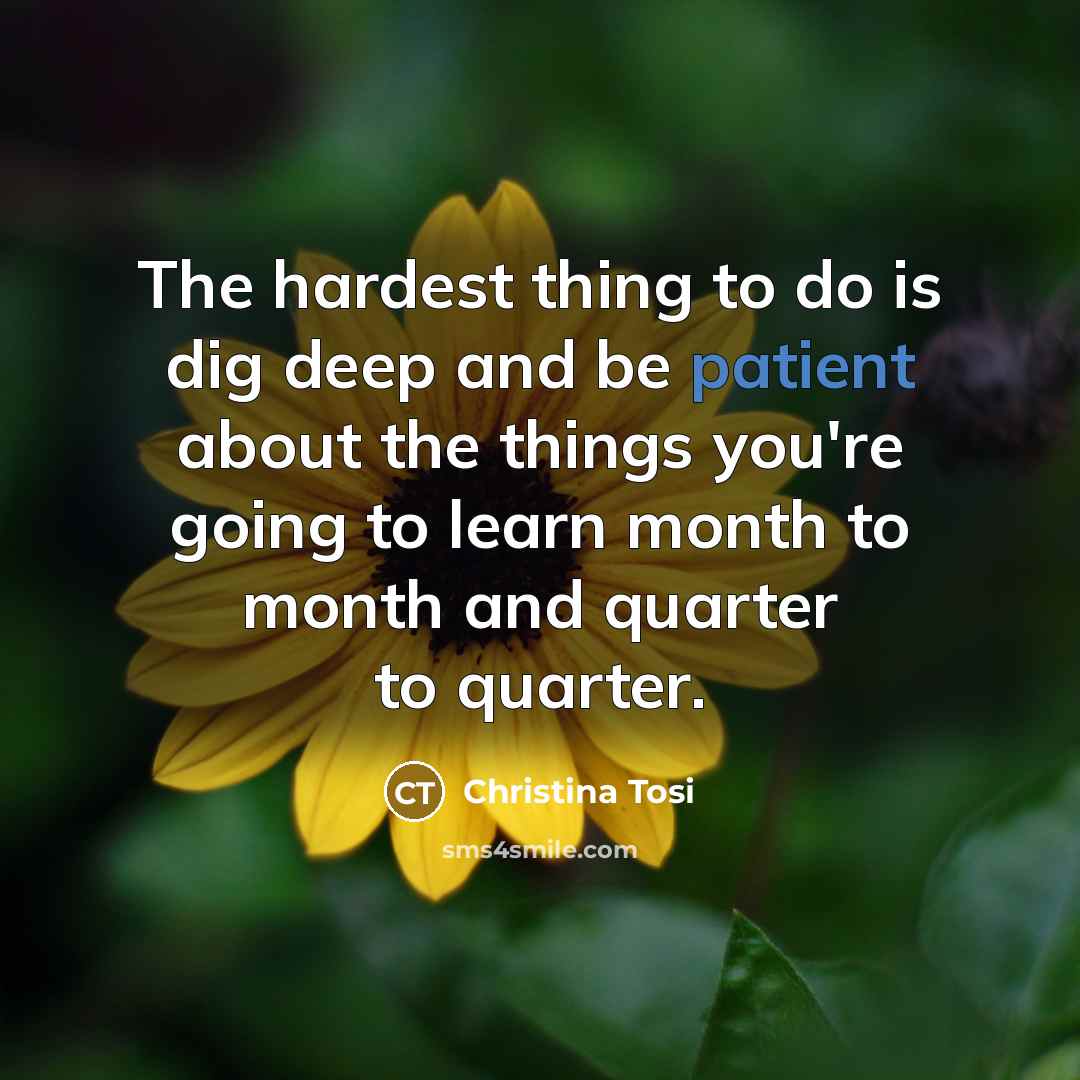 “The hardest thing to do is dig deep and be…” quote by Christina Tosi