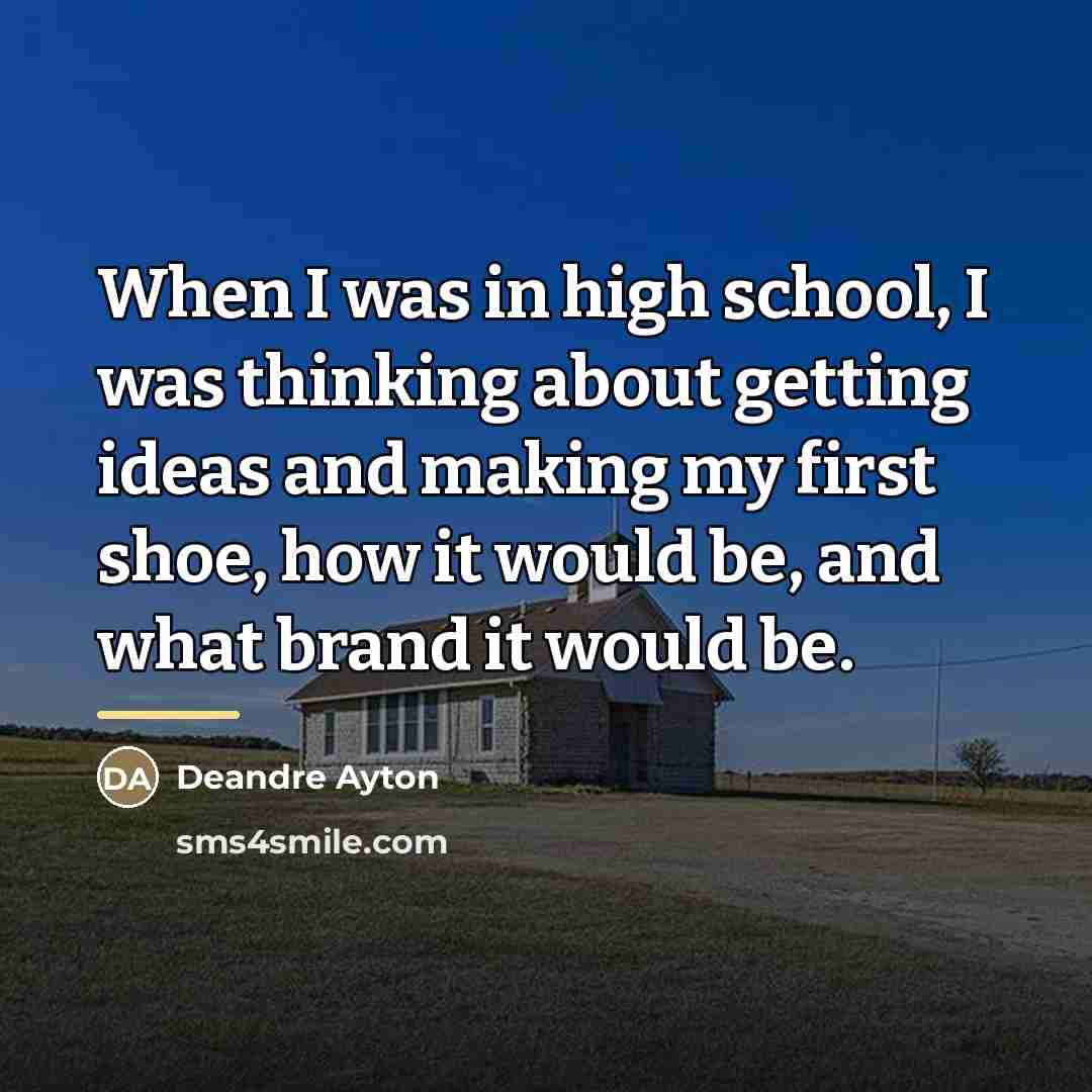 “When I was in high school, I was thinking about…” quote by Deandre Ayton