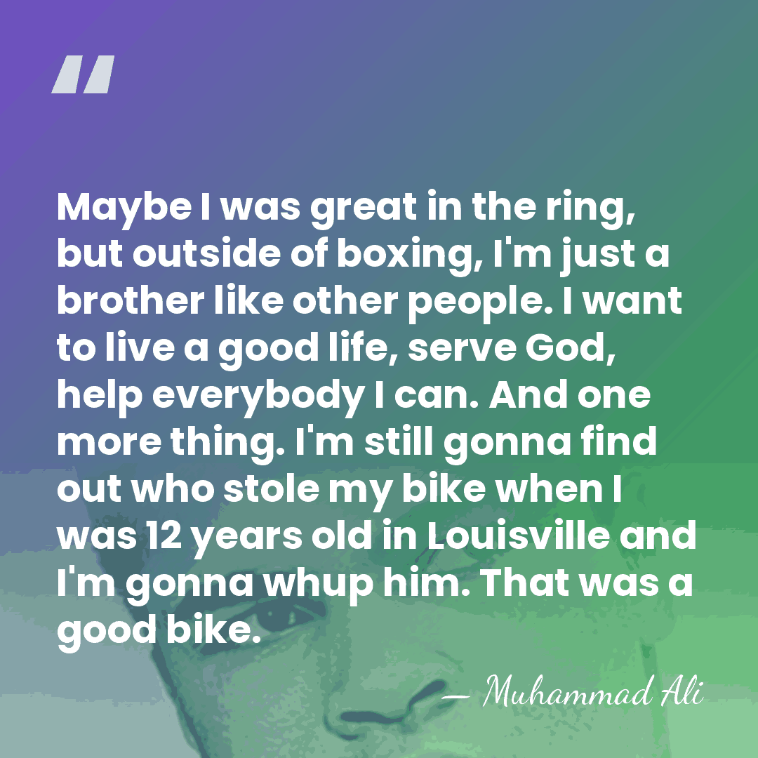 Maybe I was great in the ring, but outside of boxing, I'm&hellip; - Muhammad Ali