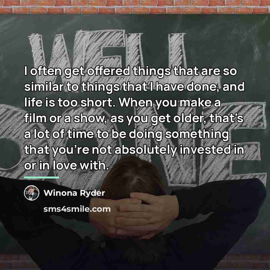 “I often get offered things that are so similar to…” quote by Winona Ryder
