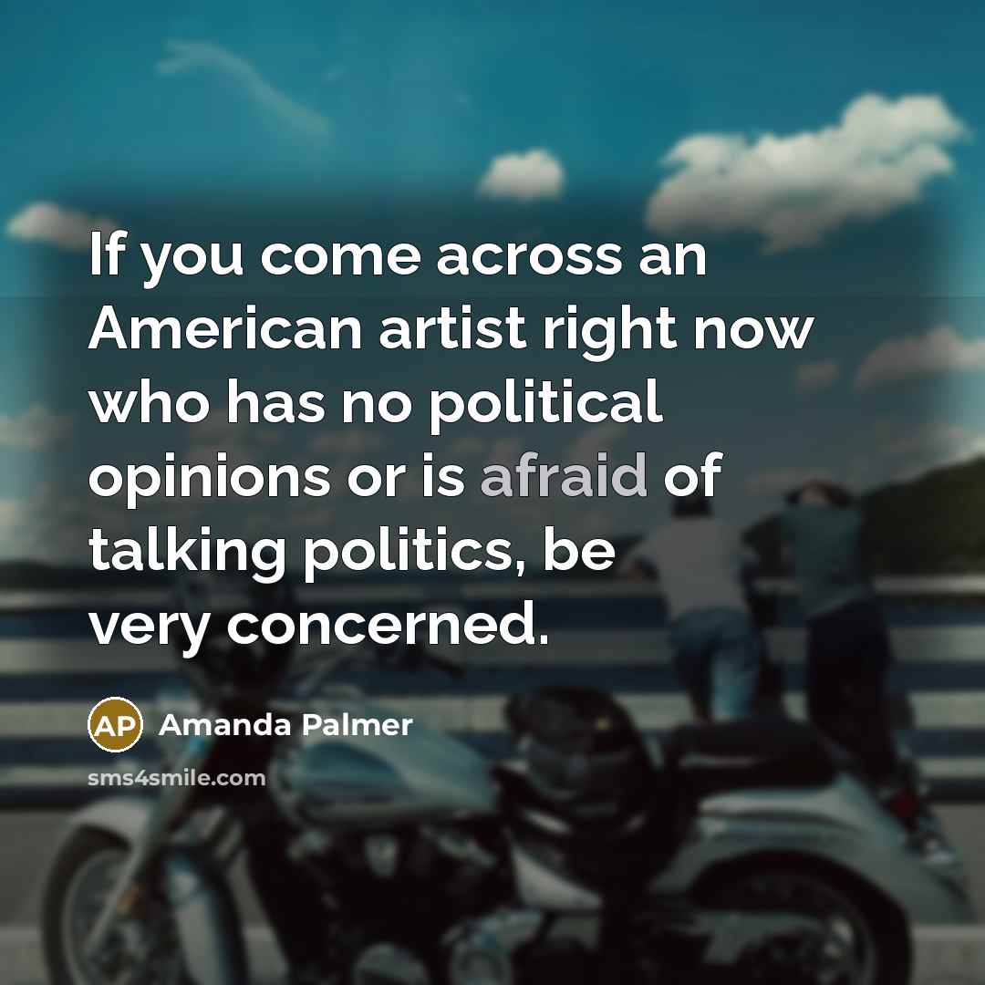 “If you come across an American artist right now who…” quote by Amanda Palmer
