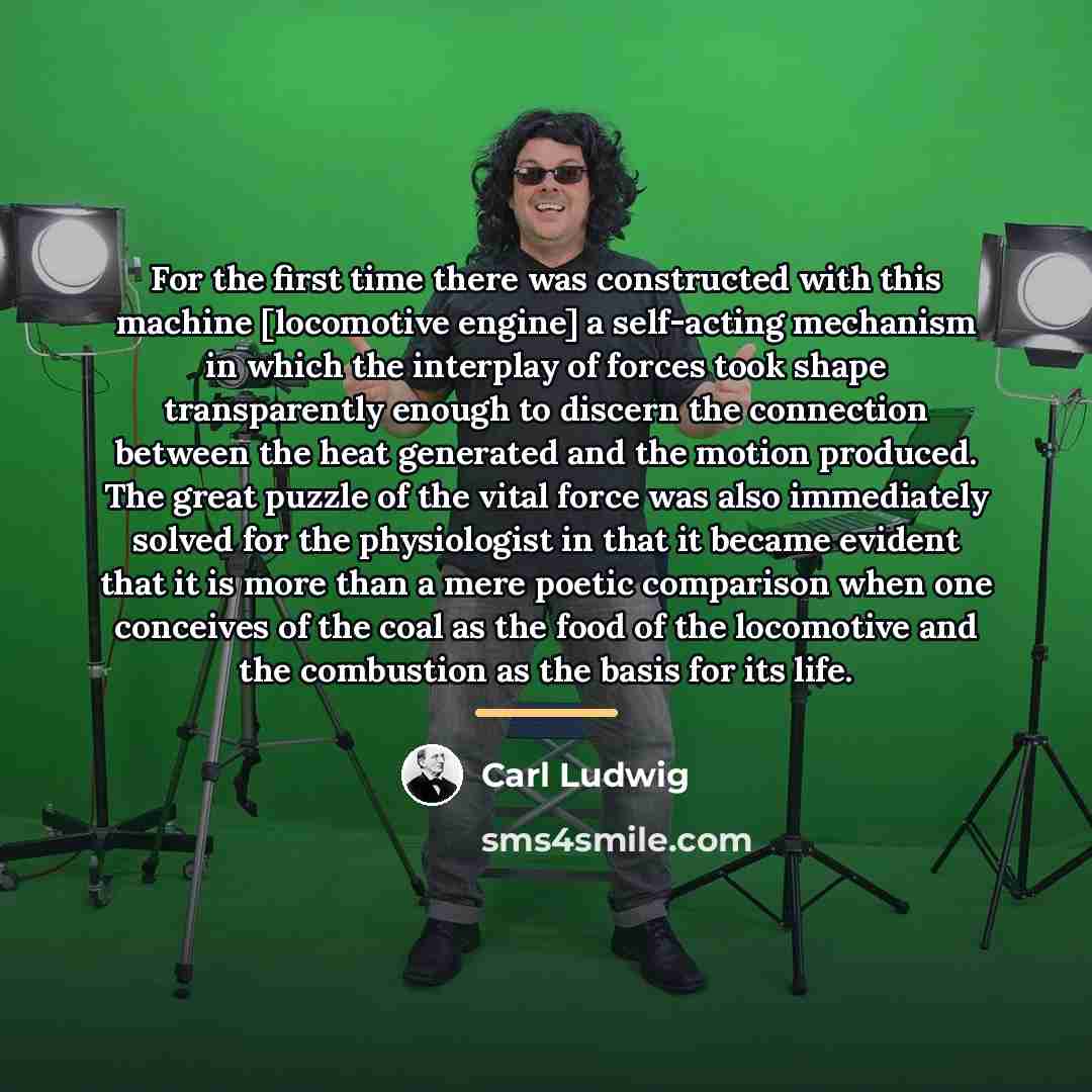 “For the first time there was constructed with this machine…” quote by Carl Ludwig