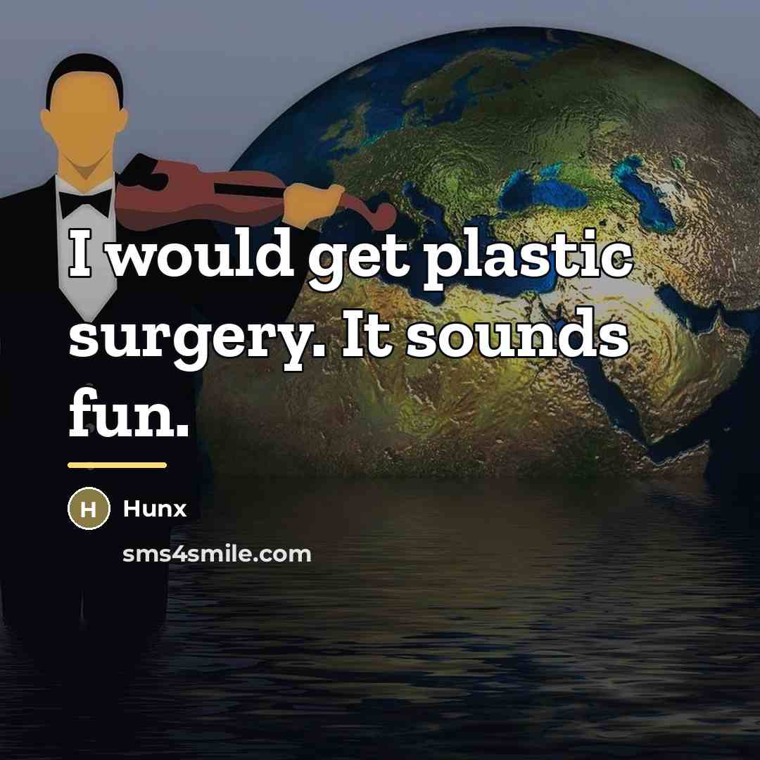 “I would get plastic surgery. It sounds fun.…” quote by Hunx