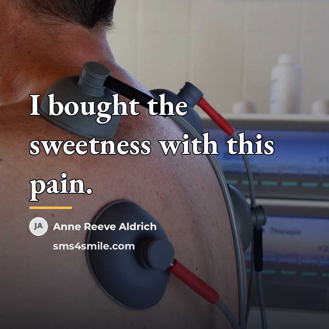 “I bought the sweetness with this pain.…” quote by Anne Reeve Aldrich