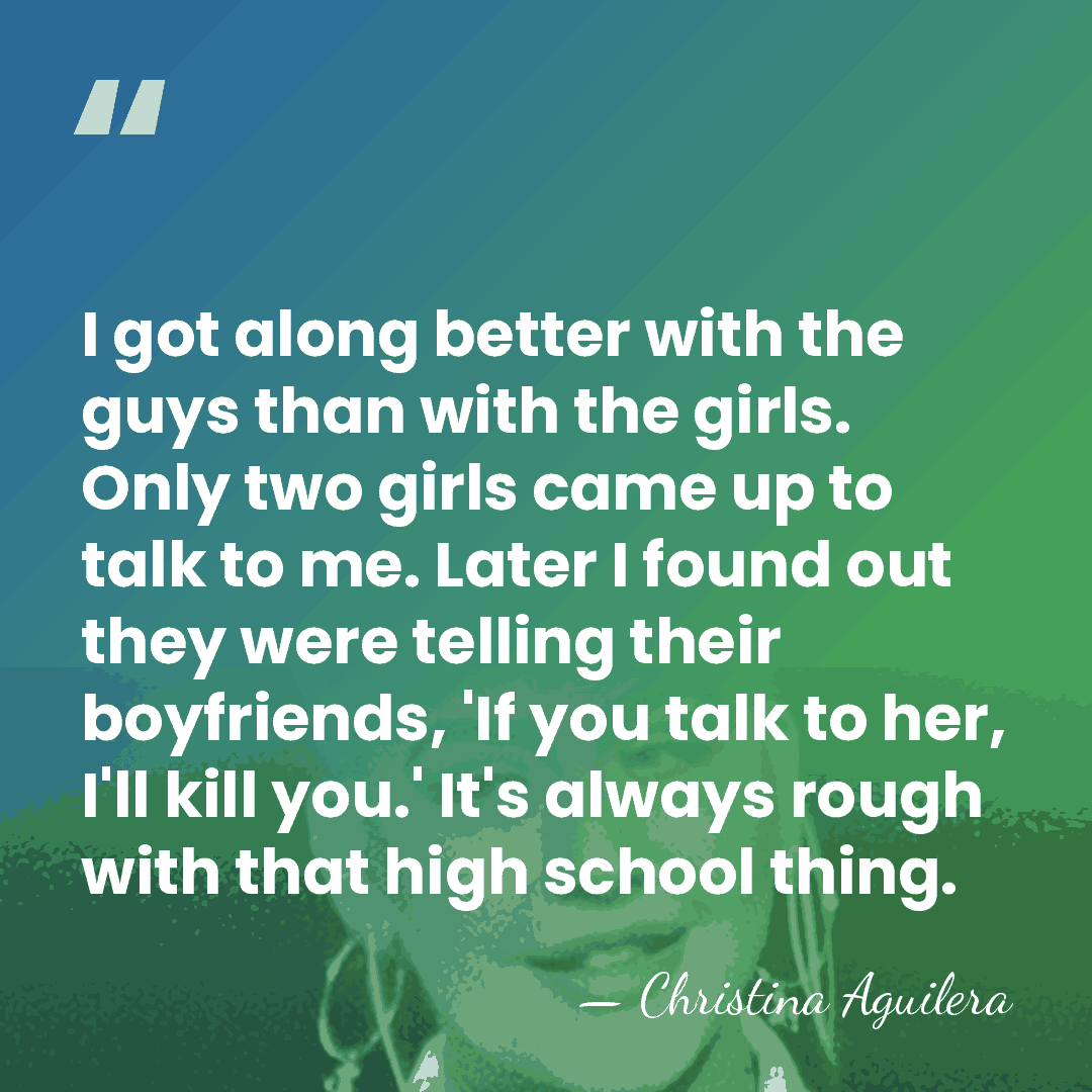 I got along better with the guys than with the girls. Only&hellip; - Christina Aguilera