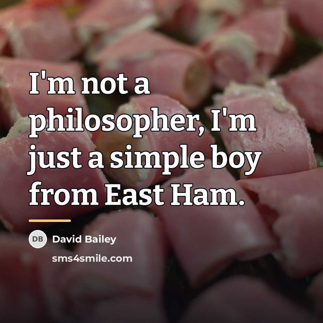 “I'm not a philosopher, I'm just a simple boy from…” quote by David Bailey