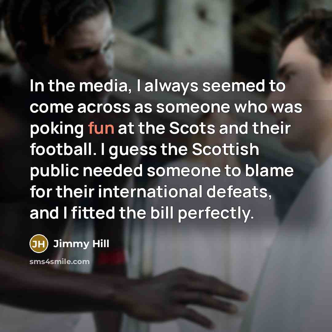 “In the media, I always seemed to come across as…” quote by Jimmy Hill