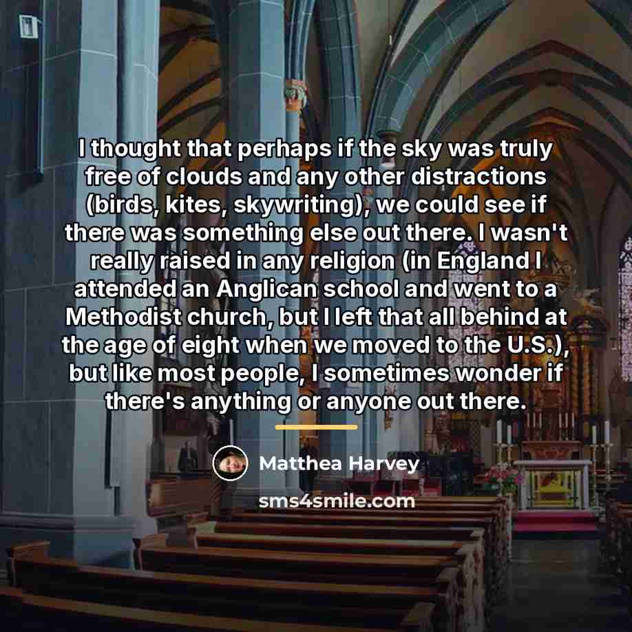 “I thought that perhaps if the sky was truly free…” quote by Matthea Harvey