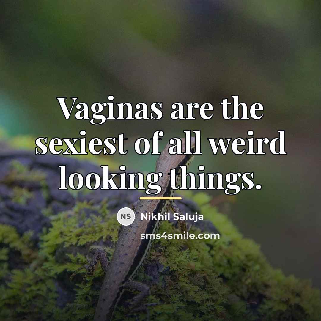 “Vaginas are the sexiest of all weird looking things.…” quote by Nikhil Saluja