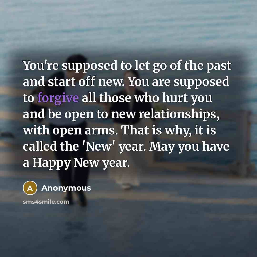 “You're supposed to let go of the past and start…” quote by Anonymous