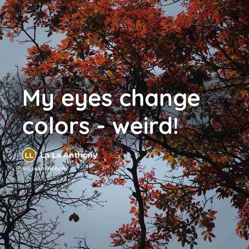 “My eyes change colors - weird!…” quote by La La Anthony