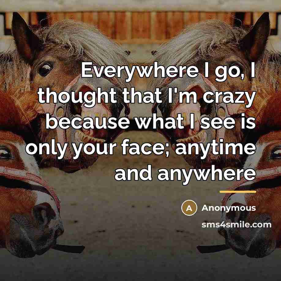 “Everywhere I go, I thought that I'm crazy because what…” quote by Anonymous