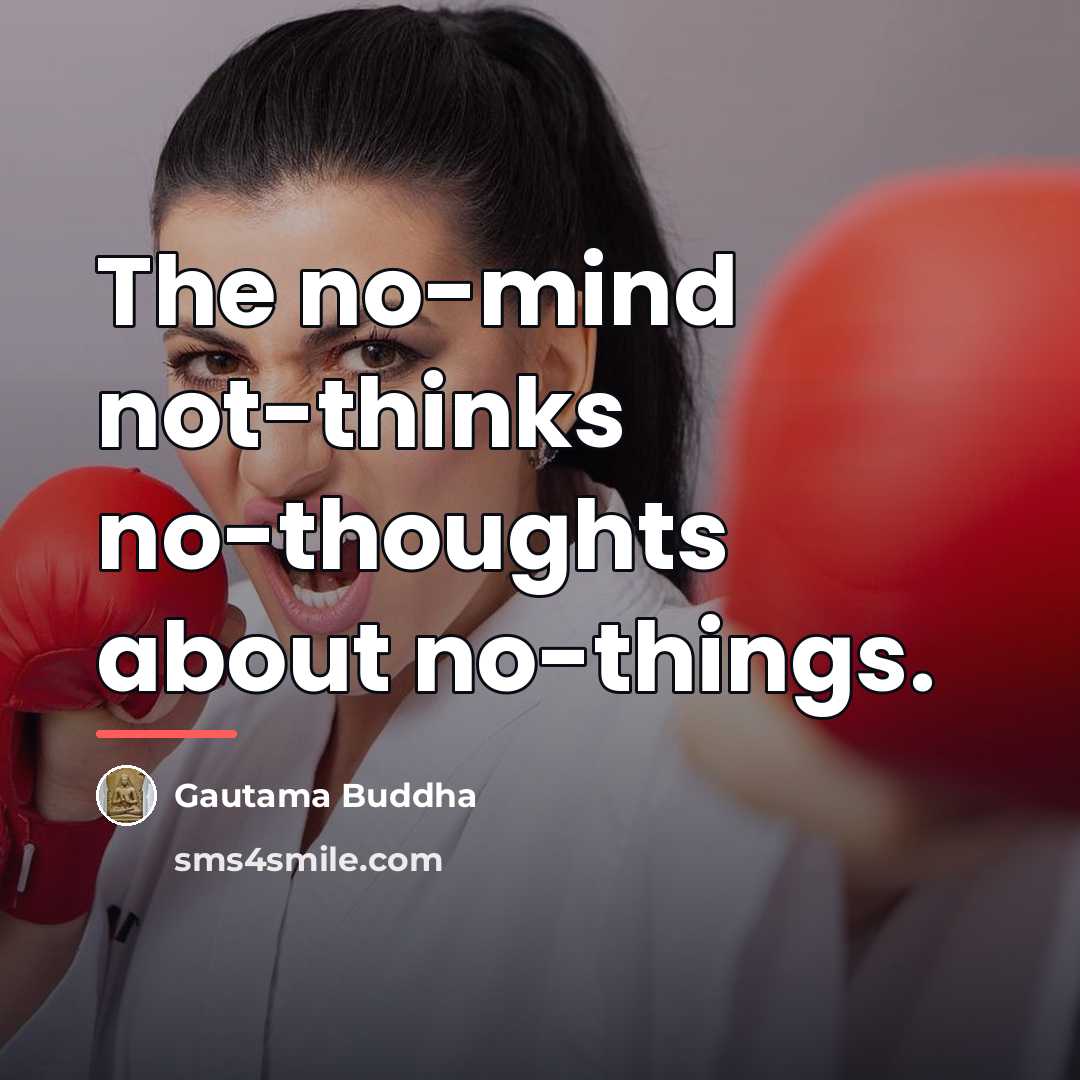 “The no-mind not-thinks no-thoughts about no-things.…” quote by Gautama Buddha