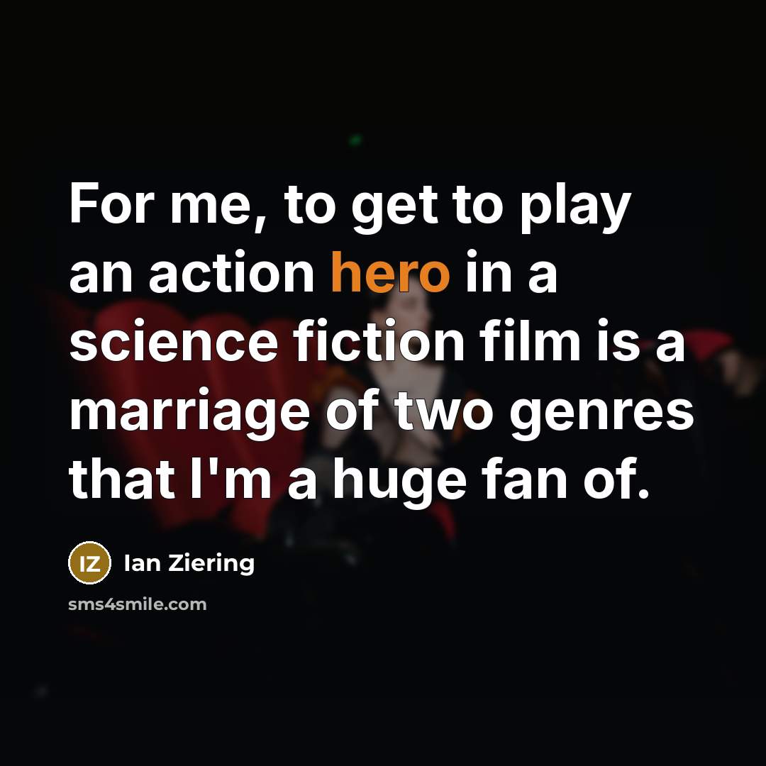 “For me, to get to play an action hero in…” quote by Ian Ziering