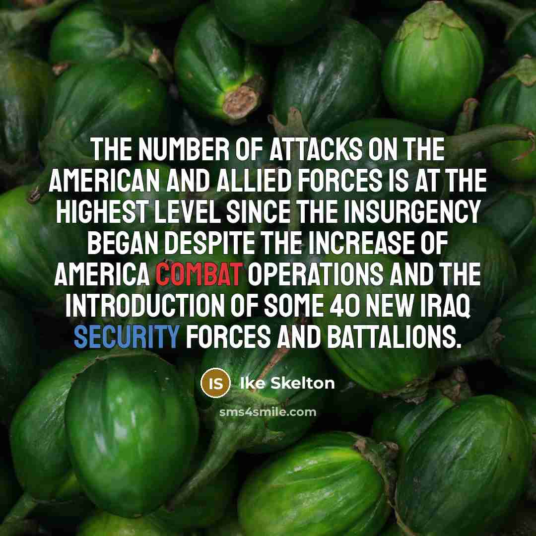 “The number of attacks on the American and allied forces…” quote by Ike Skelton