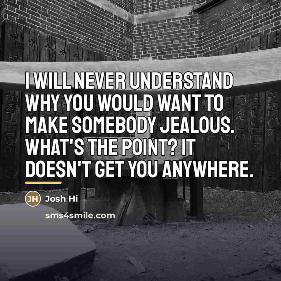 “I will never understand why you would want to make…” quote by Josh Hi