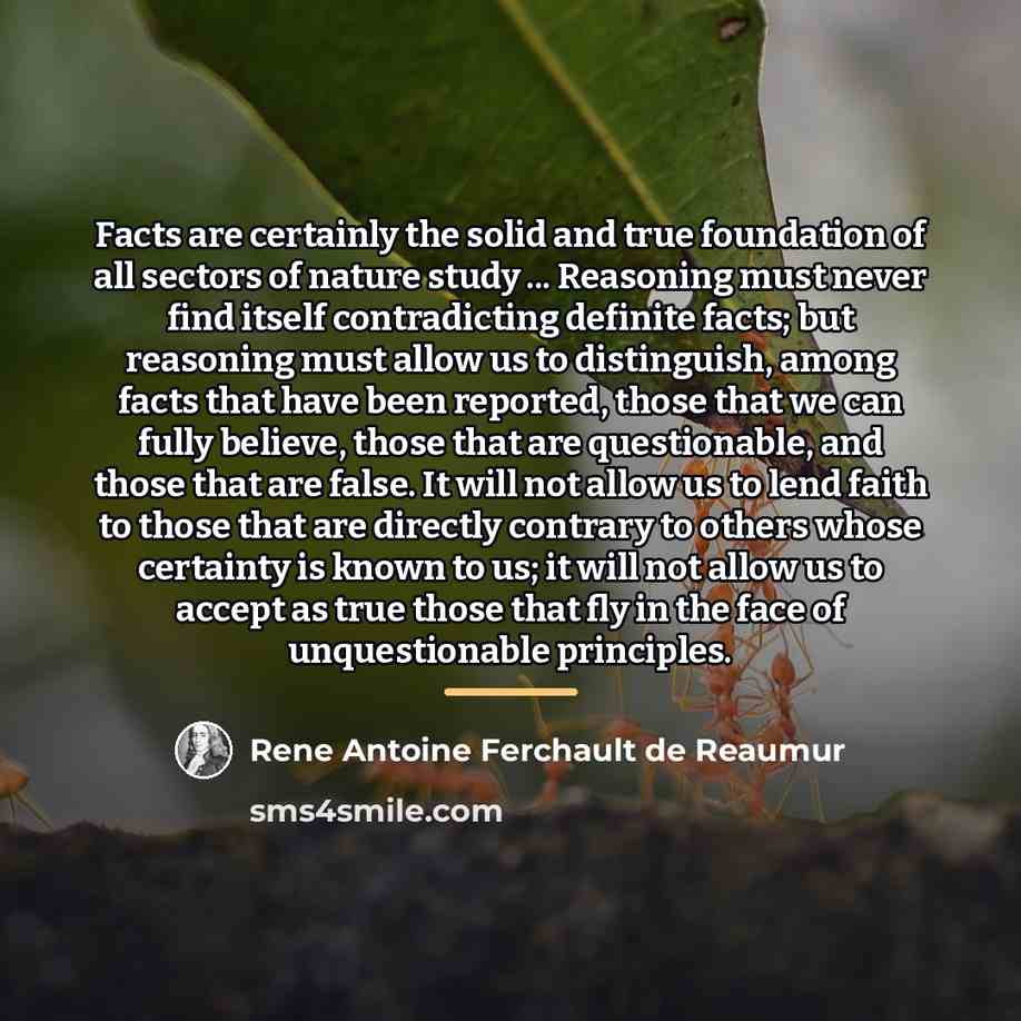 “Facts are certainly the solid and true foundation of all…” quote by Anonymous