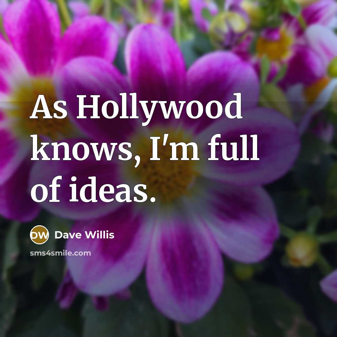 “As Hollywood knows, I'm full of ideas.…” quote by Dave Willis