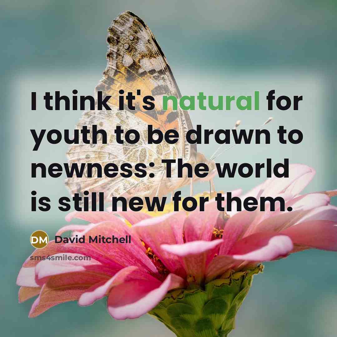“I think it's natural for youth to be drawn to…” quote by David Mitchell