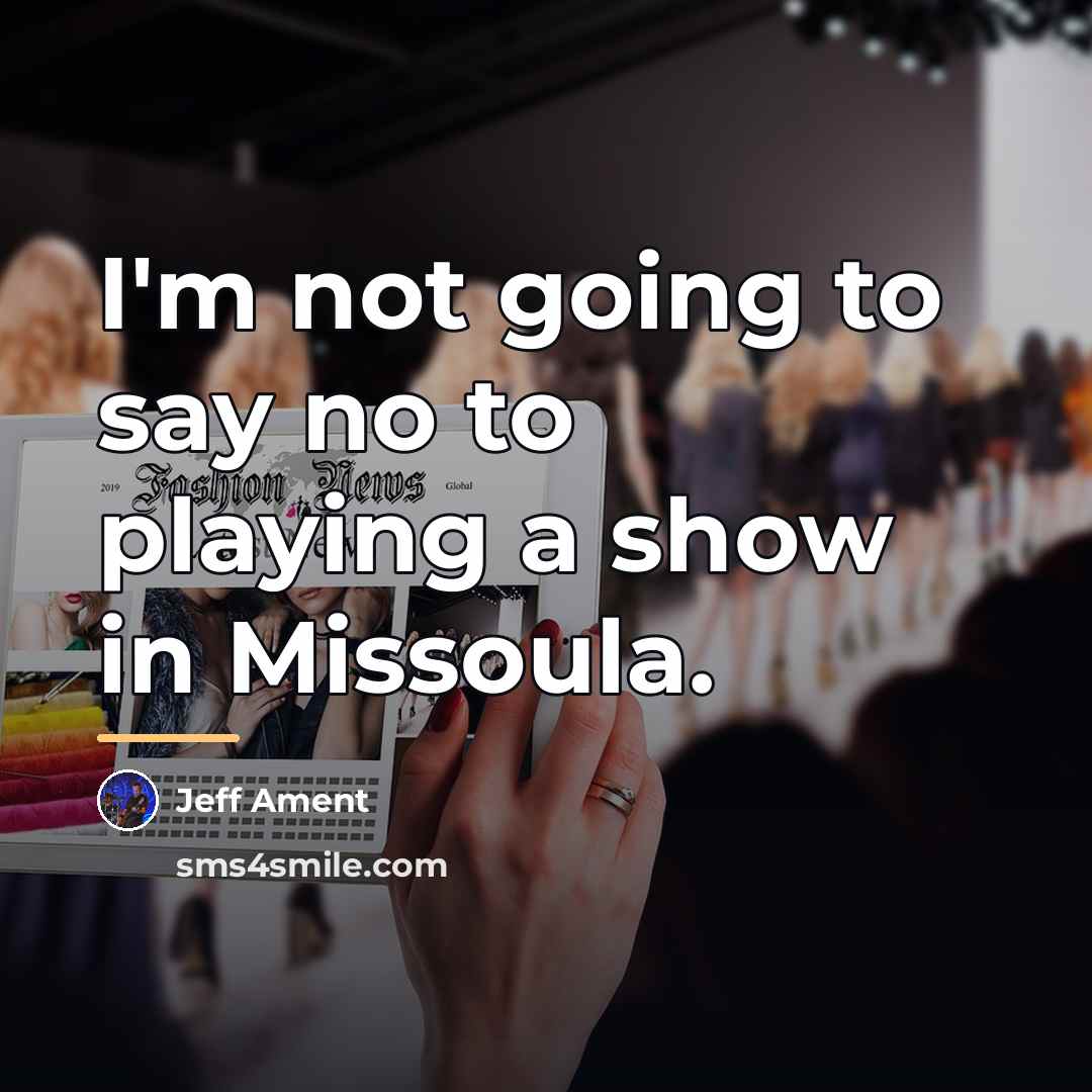 “I'm not going to say no to playing a show…” quote by Jeff Ament