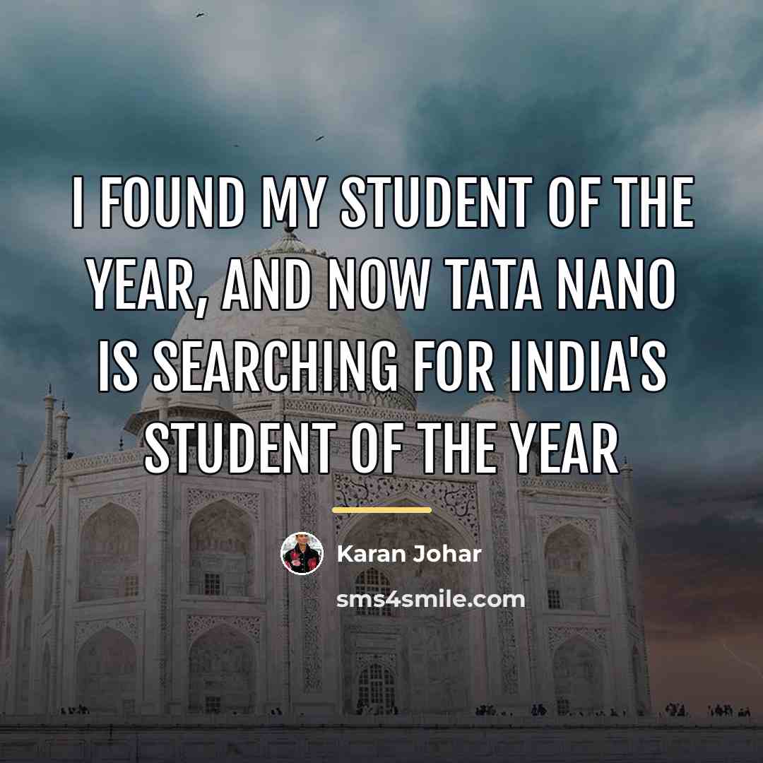 “I found my student of the year, and now Tata…” quote by Karan Johar