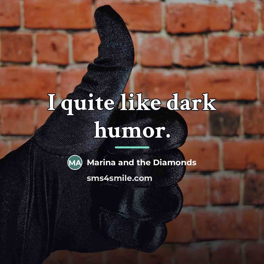 “I quite like dark humor.…” quote by Marina and the Diamonds