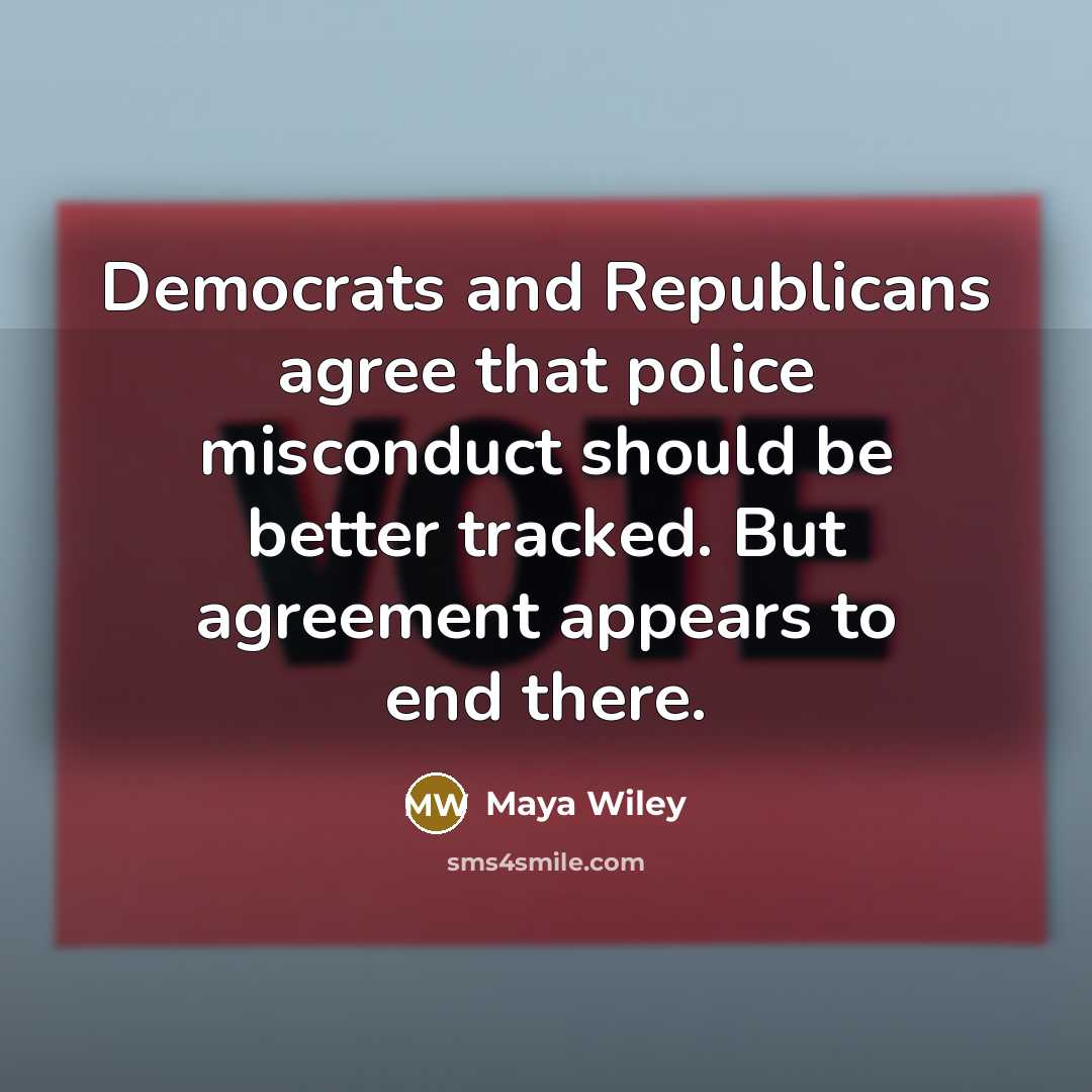“Democrats and Republicans agree that police misconduct should be better…” quote by Maya Wiley