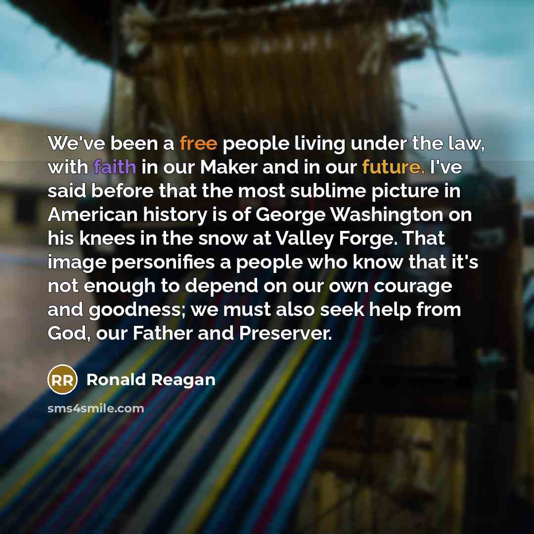“We've been a free people living under the law, with…” quote by Ronald Reagan