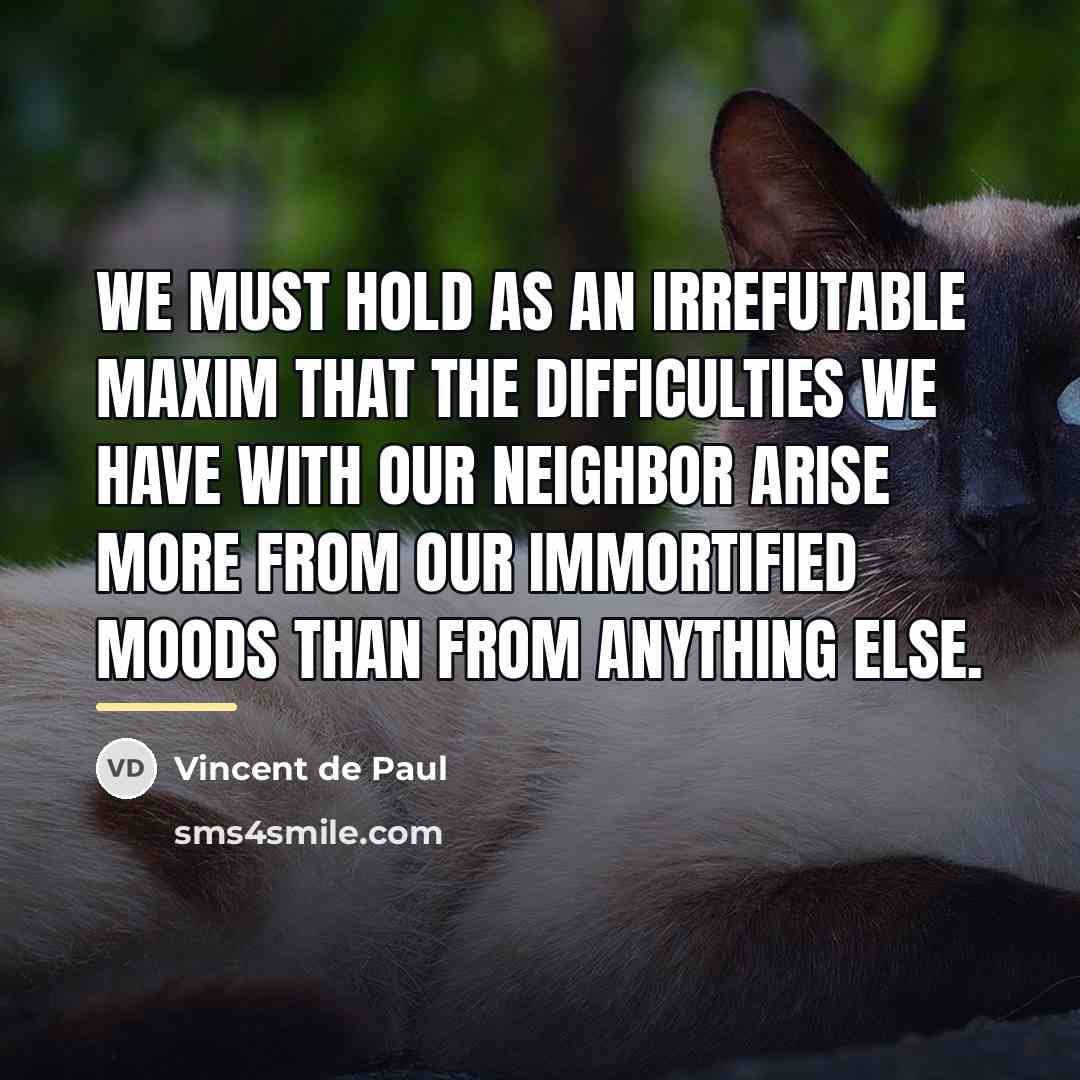 “We must hold as an irrefutable maxim that the difficulties…” quote by Vincent de Paul