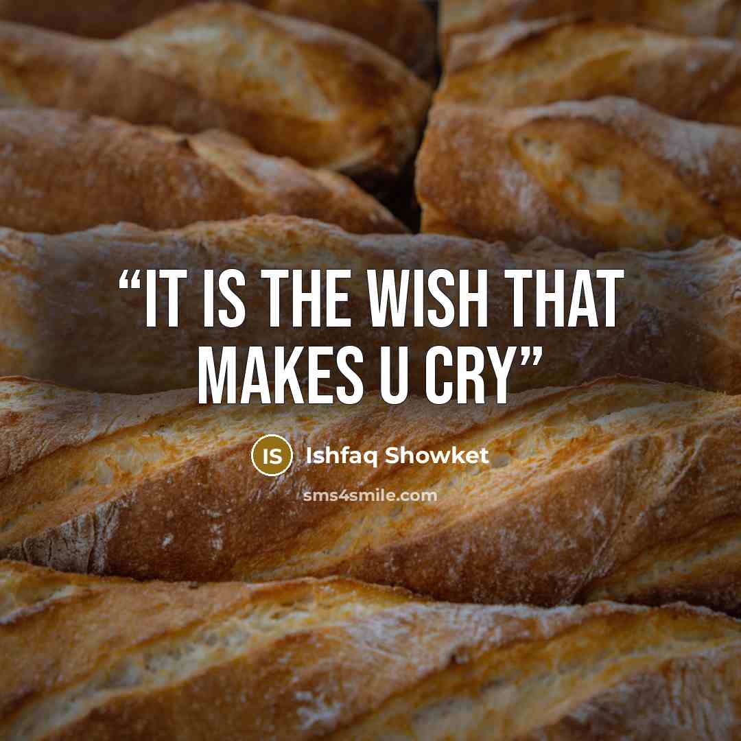 “it is the wish that makes u cry” quote by Ishfaq Showket