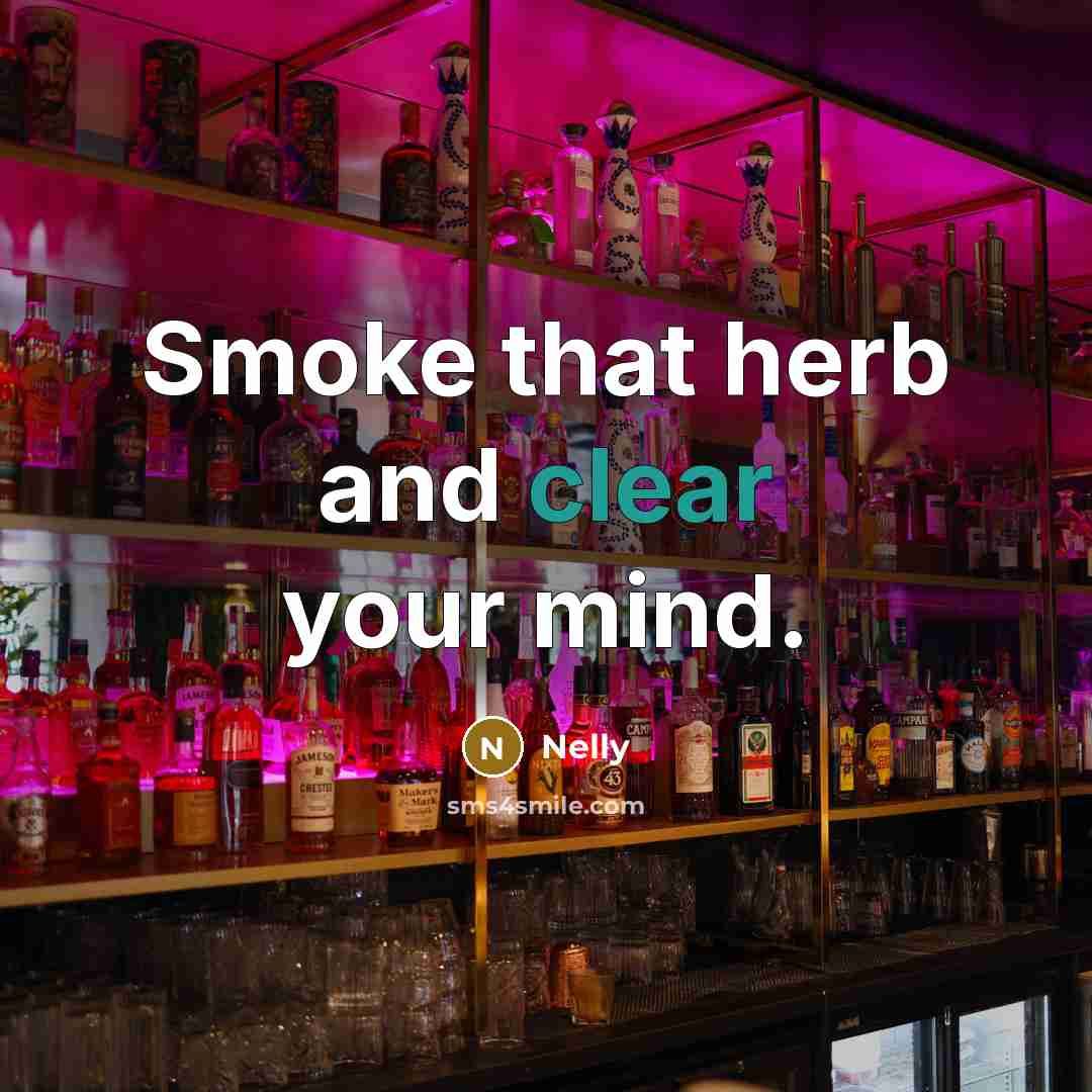 “Smoke that herb and clear your mind.…” quote by Nelly