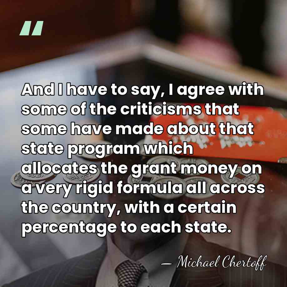 And I have to say, I agree with some of the criticisms&hellip; - Michael Chertoff