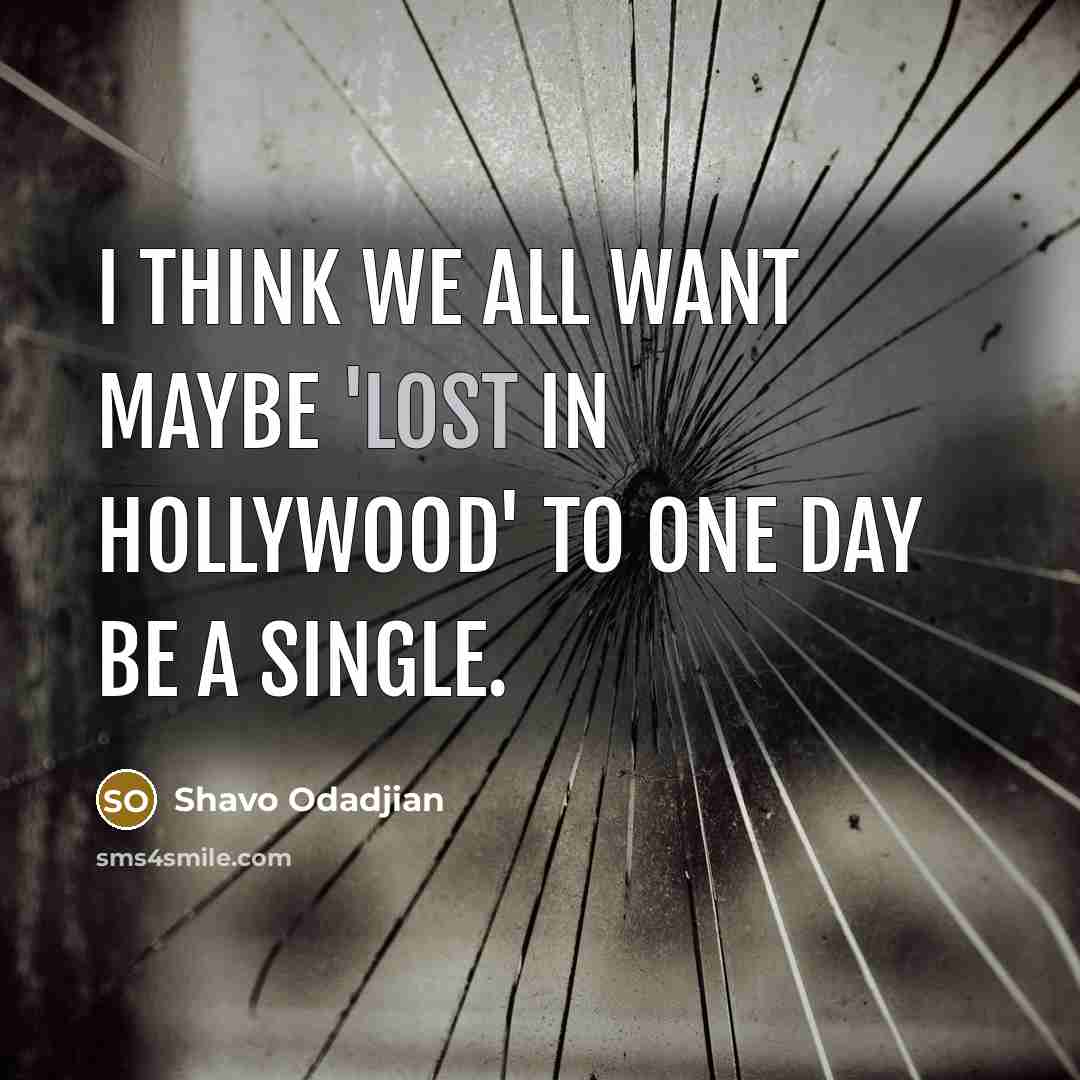 “I think we all want maybe 'Lost in Hollywood' to…” quote by Shavo Odadjian