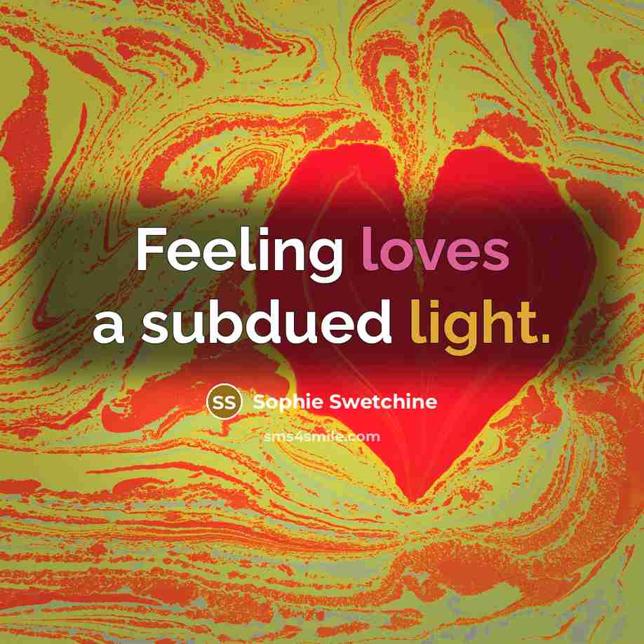 “Feeling loves a subdued light.” quote by Sophie Swetchine